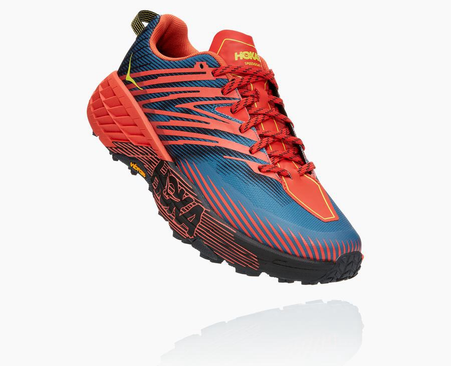 Tenis Trail Hoka One One Masculino Vermelhas - Speedgoat 4 - 712-OIKGAE